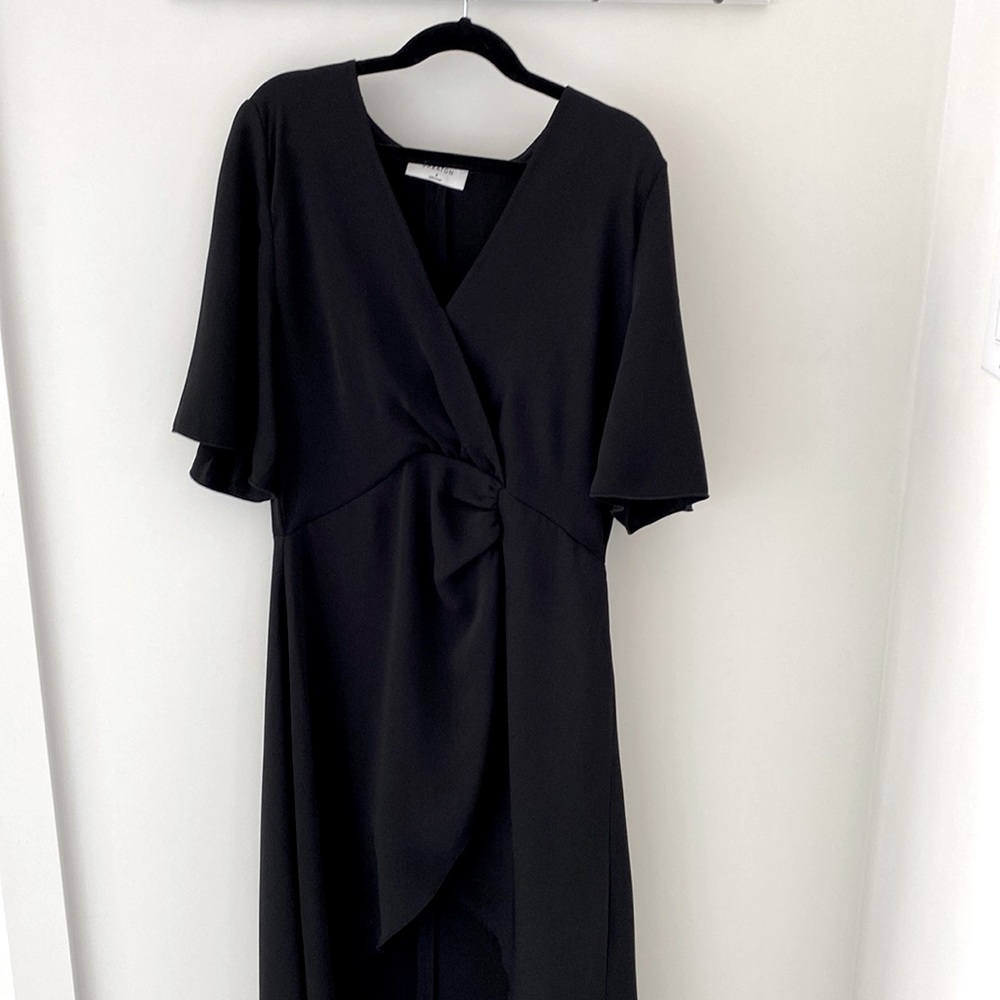 Babaton black high-low dress (size 4)